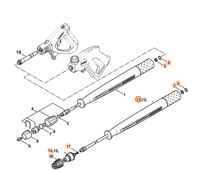 Dysza rotacyjna 045, Stihl 49255001601