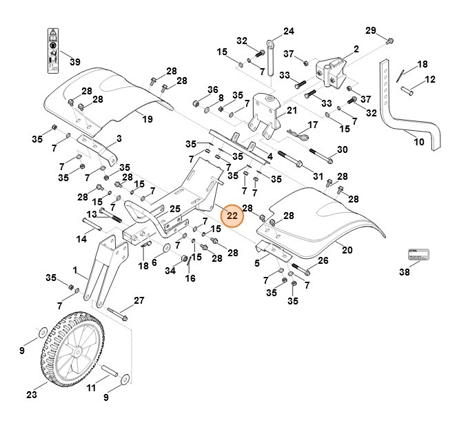 Wspornik silnika, Stihl 62507400202