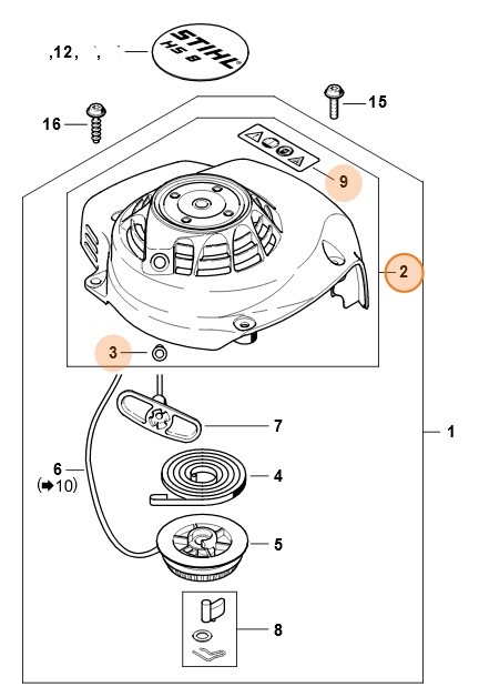 Obudowa wentylatora, Stihl 42370801811