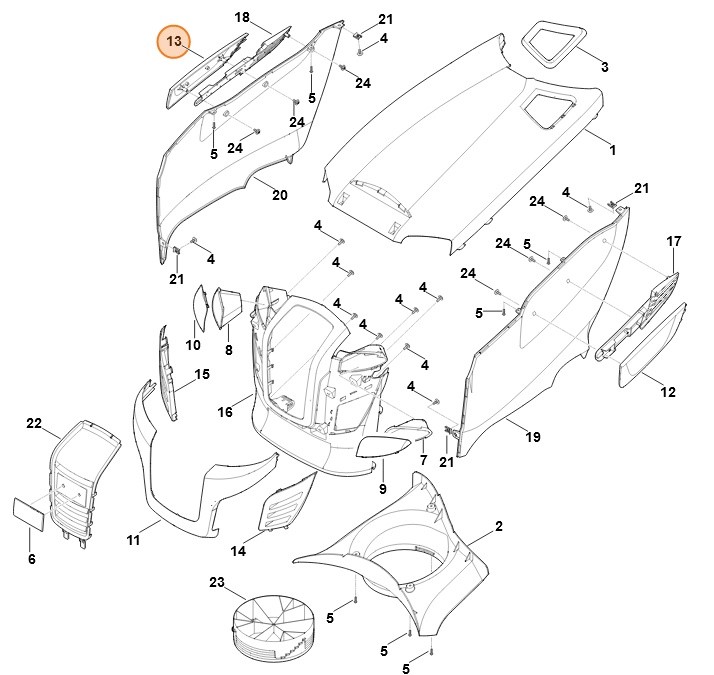 Osłona prawa, Stihl 61707063626