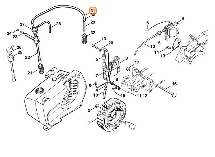 Wąż 200 mm, Stihl 42051418602