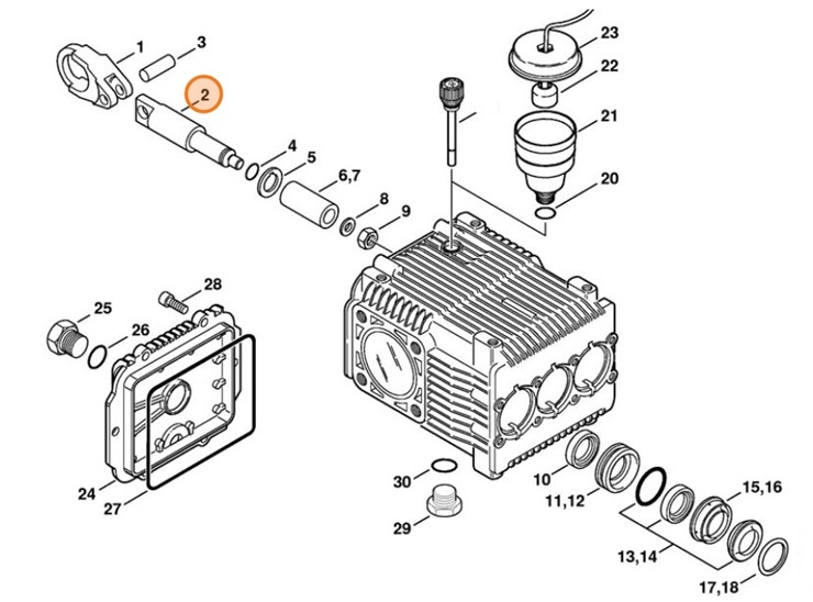 Prowadzenie tłoka, Stihl 47707018500