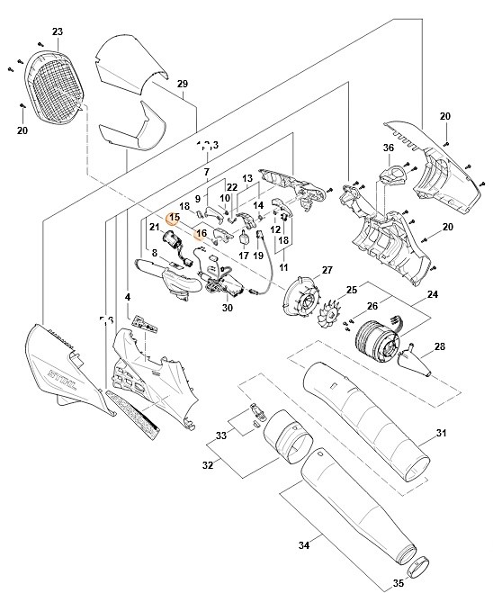 Dźwignia przełącznika, Stihl BA014302100