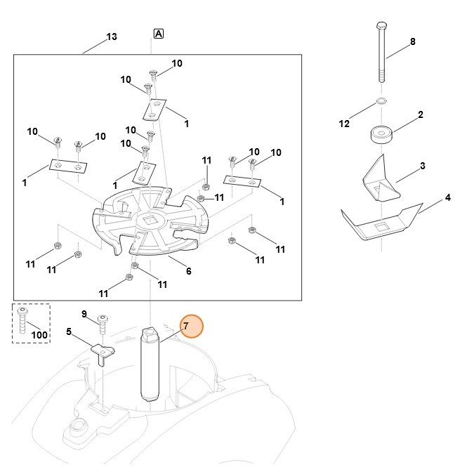 Uchwyt noża, Stihl 60127023800