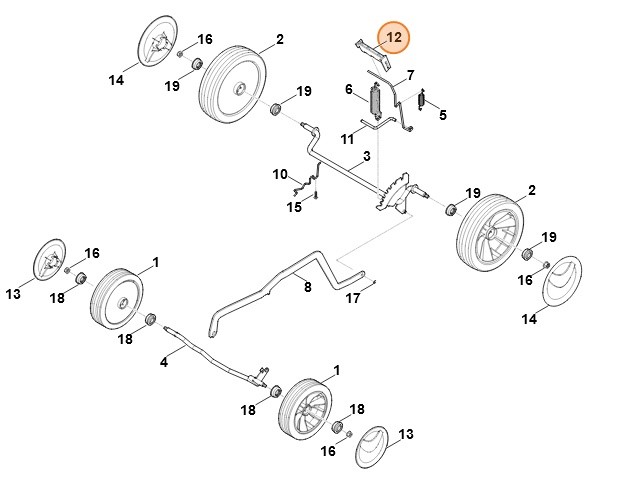 Dźwignia zwalniająca, Stihl 63387914810