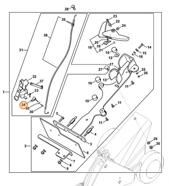 Dźwignia, Stihl 42211822800