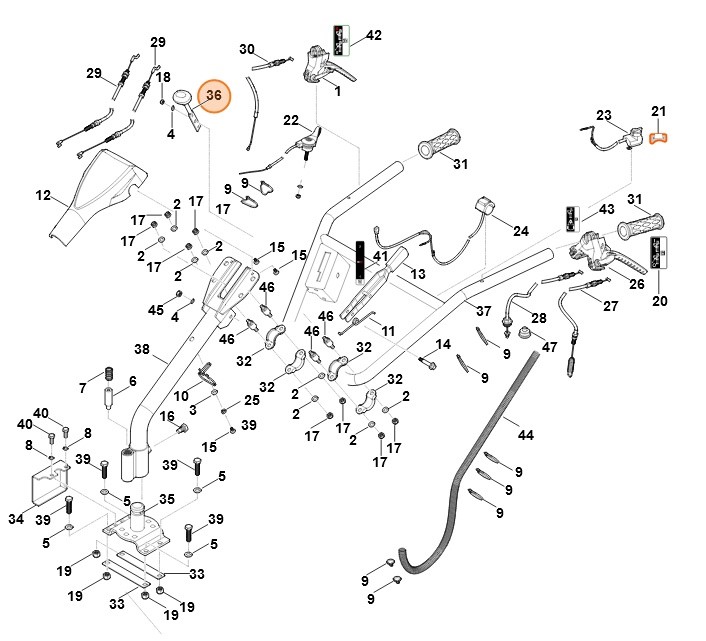 Dźwignia włączająca, Stihl 62517403401