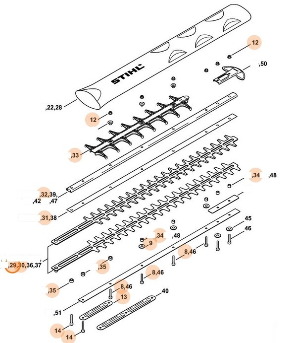 Zestaw urządzenia tnącego 600 mm / 24" R, Stihl 42377105911