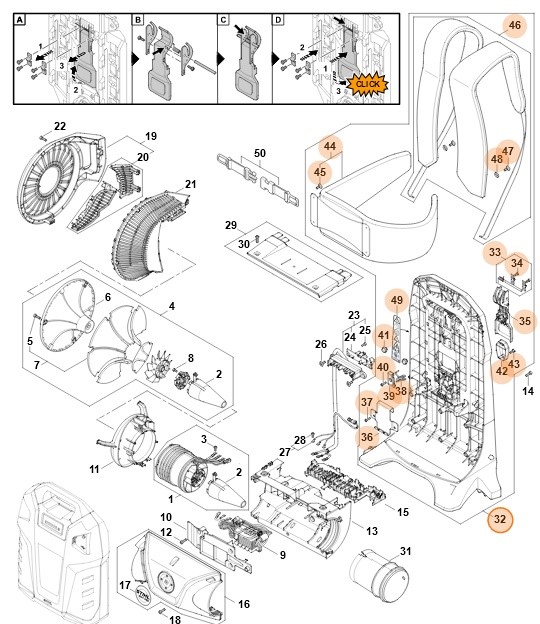 Nośna płyta barkowa, Stihl BA037003801