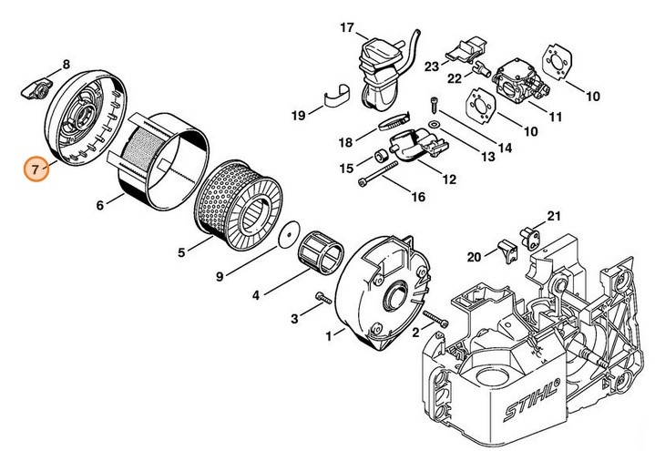 Pokrywa filtra, Stihl 42211401000