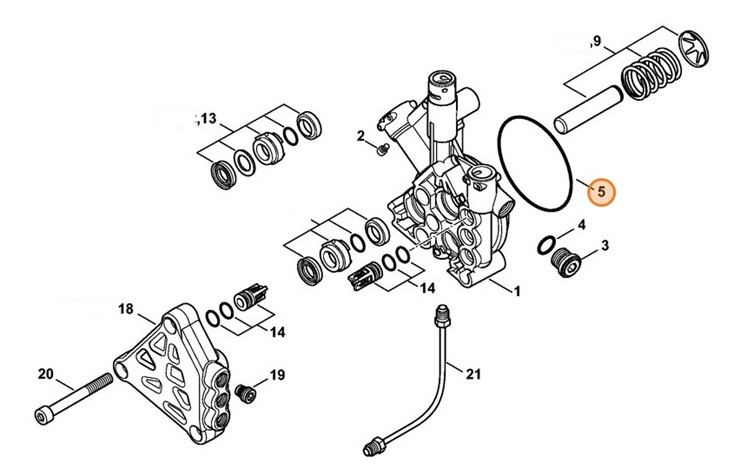 Okrągły pierścień uszczelniający 80x2, Stihl 96459458584