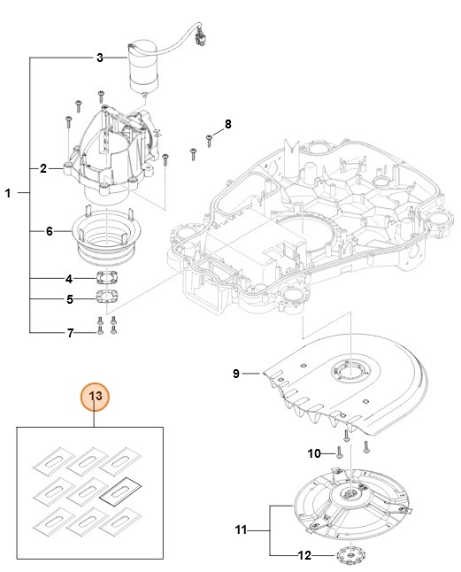Zestaw ostrzy BASIC iMOW Opakowanie 9 szt. i 18 szt., Stihl IA000074201, IA000074202