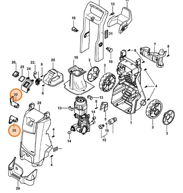 Mocowanie kabla, Stihl 49517922400