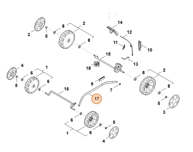 Dźwignia przesuwna, Stihl WA407038800