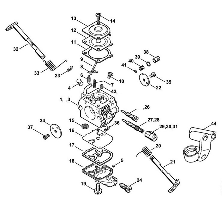 Gaźnik C1Q-S107C, Stihl 11231200632