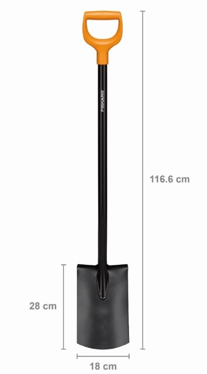 Szpadel prosty SOLID metalowy, Fiskars 1066717