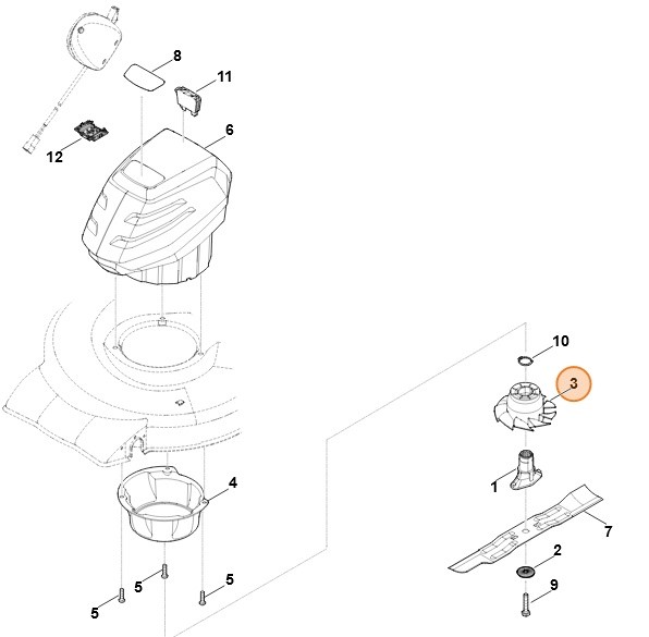 Wirnik wentylatora z kołem pasowym, Stihl 63386073000