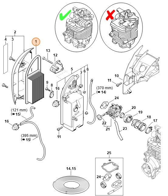 Filtr powietrza, Stihl 42821410300