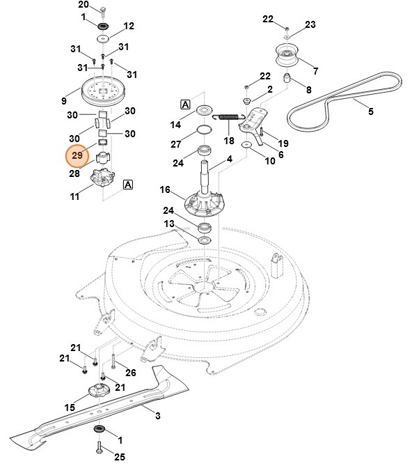 Pierścień pośredni, Stihl 61407088900