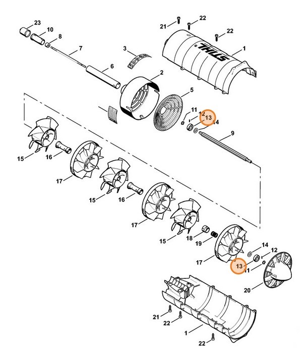 Łożysko kulkowe 6000-C-HRS-Z-C3, Stihl 95030035066