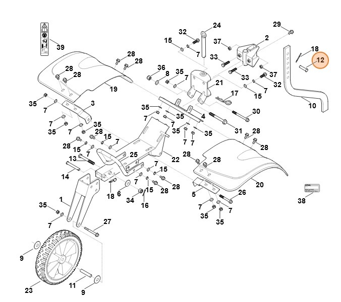 Sworzeń, Stihl 62507162001