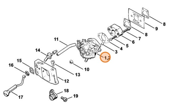 Gaźnik LA-S221A, Stihl 43081200602