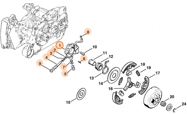 Pompa olejowa, Stihl 11286403205
