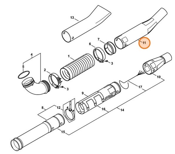 Dysza okrągła zagięta, Stihl 42827086365