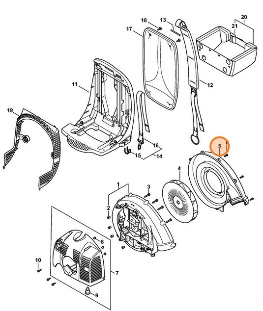 Obudowa dmuchawy - zewnątrz, Stihl 42447010705