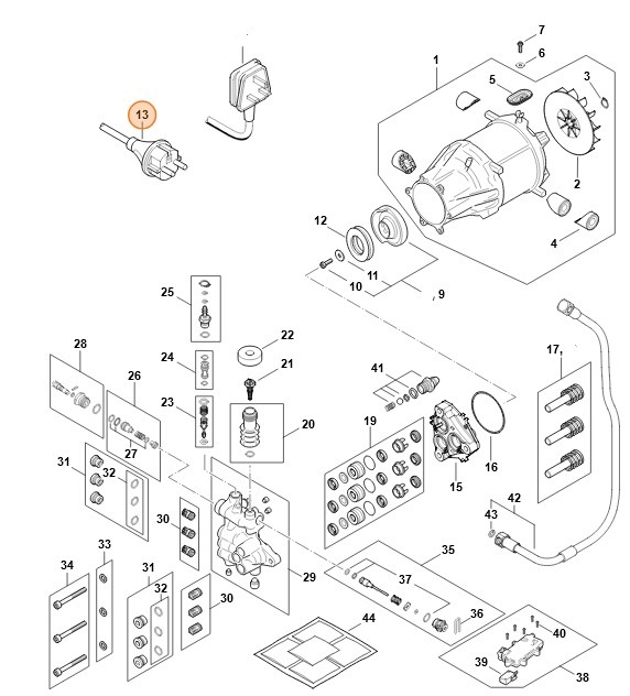 Przewód przyłącza zasilania, Stihl RE014402005