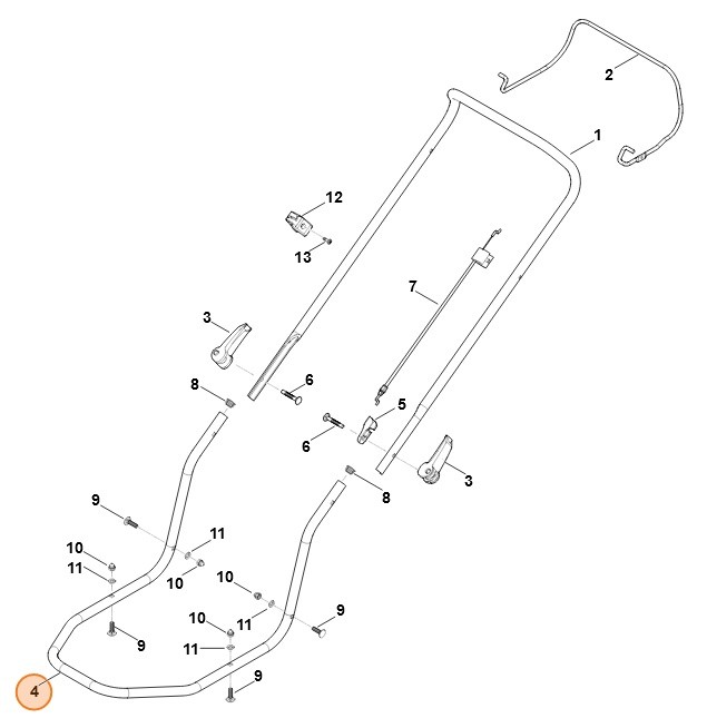Dolna część uchwytu kierującego, Stihl 63577634820