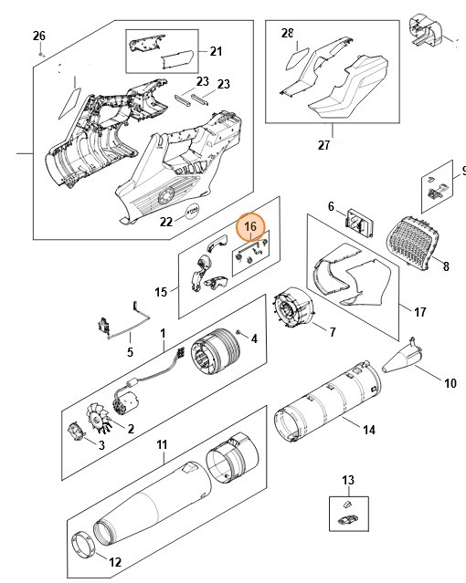 Zestaw elementów mocujących, Stihl BA040071300