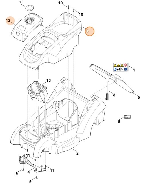 Pokrywa silnika, Stihl 63207602210