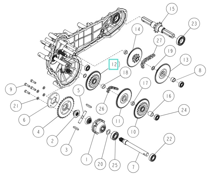 Wałek 20-48T, Orec 0031-01200