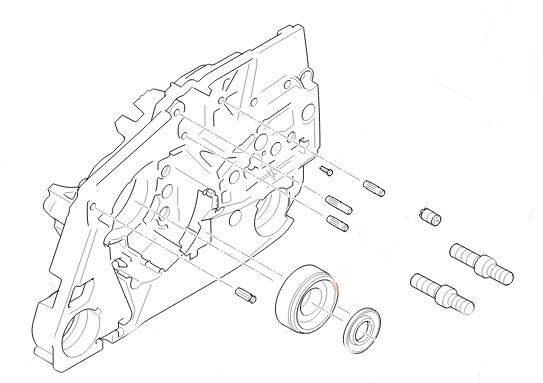 Połówka skrzyni korbowej, Stihl 11240202906