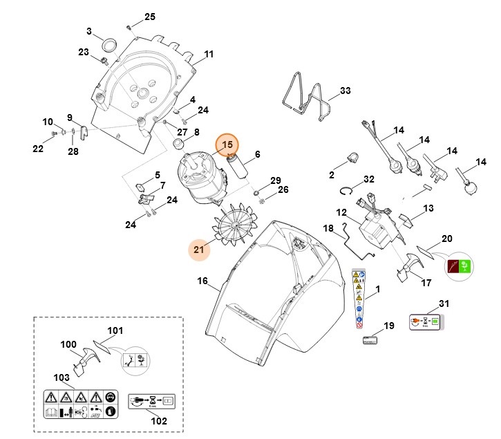 Silnik elektryczny 230V (2,5kW), Stihl 60116000211