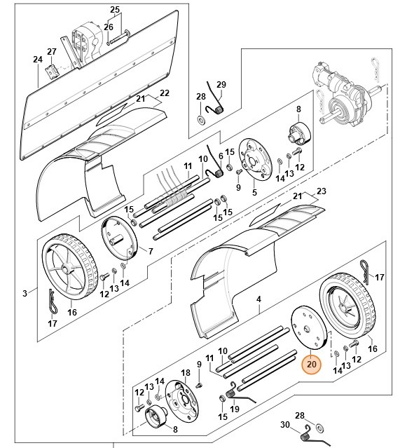Kołnierz - strona lewa, Stihl 46017118903