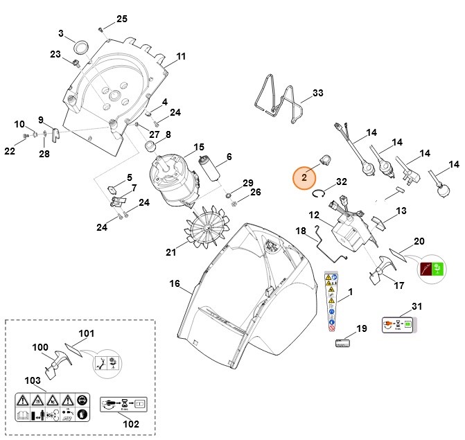 Pierścień zaciskowy, Stihl 60117087000