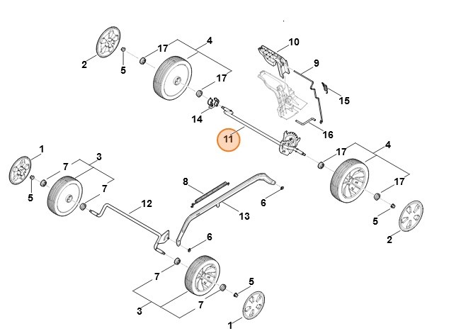 Oś, Stihl WA227002400