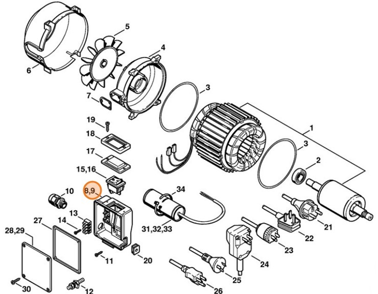 Obudowa przełącznika, Stihl 47194321005