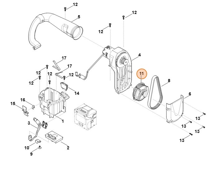 Koło pasowe kompl., Stihl 62918202000