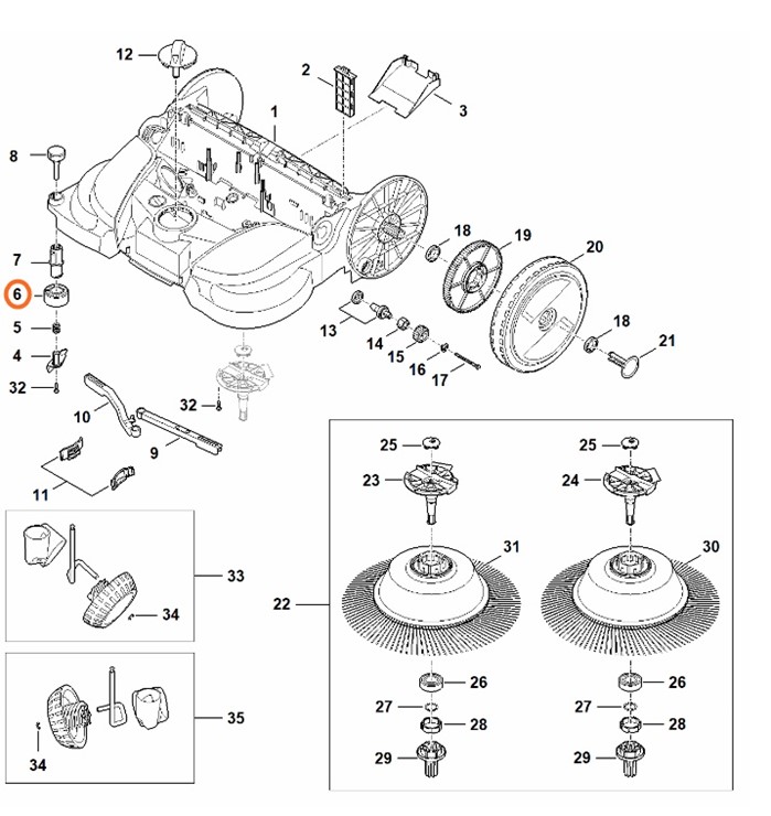 Rolka prowadząca, Stihl 48607319201