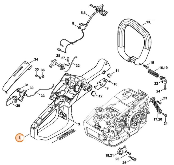 Korpus rękojeści, Stihl 11457901027