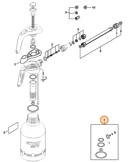 Zestaw uszczelek, Stihl 42550071601
