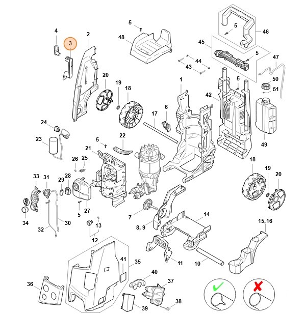 Mocowanie kabla, Stihl RE017922401