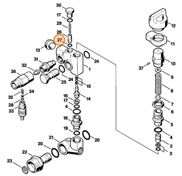 Okrągły pierścień uszczelniający 4,3x2,4, Stihl 96459457447