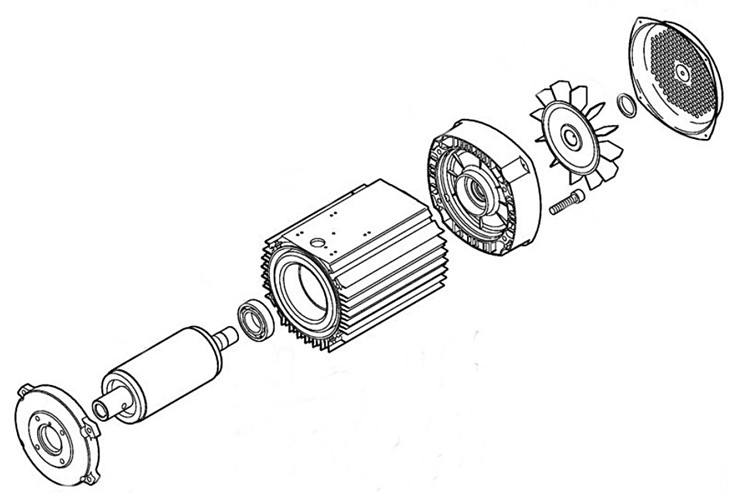 Silnik elektryczny 3x200 V/50, 60 Hz, Stihl 47476000203