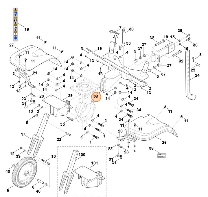 Wspornik ogranicznika głębokości, Stihl 62517400203