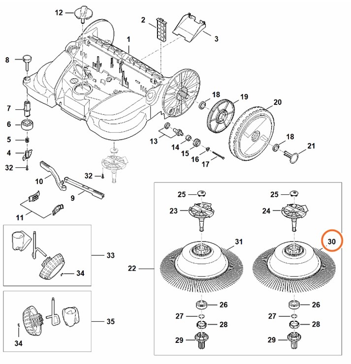 Szczotka talerzowa, Stihl 48607303812