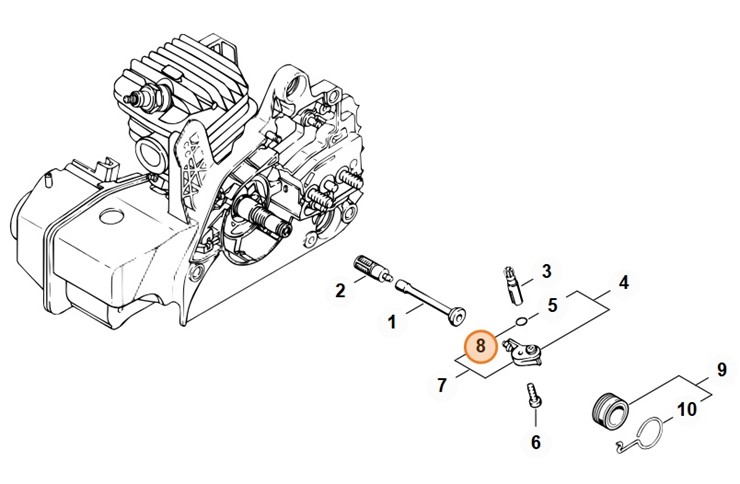 Okrągły pierścień uszczelniający 6,07x1,78, STIHL 96469450350